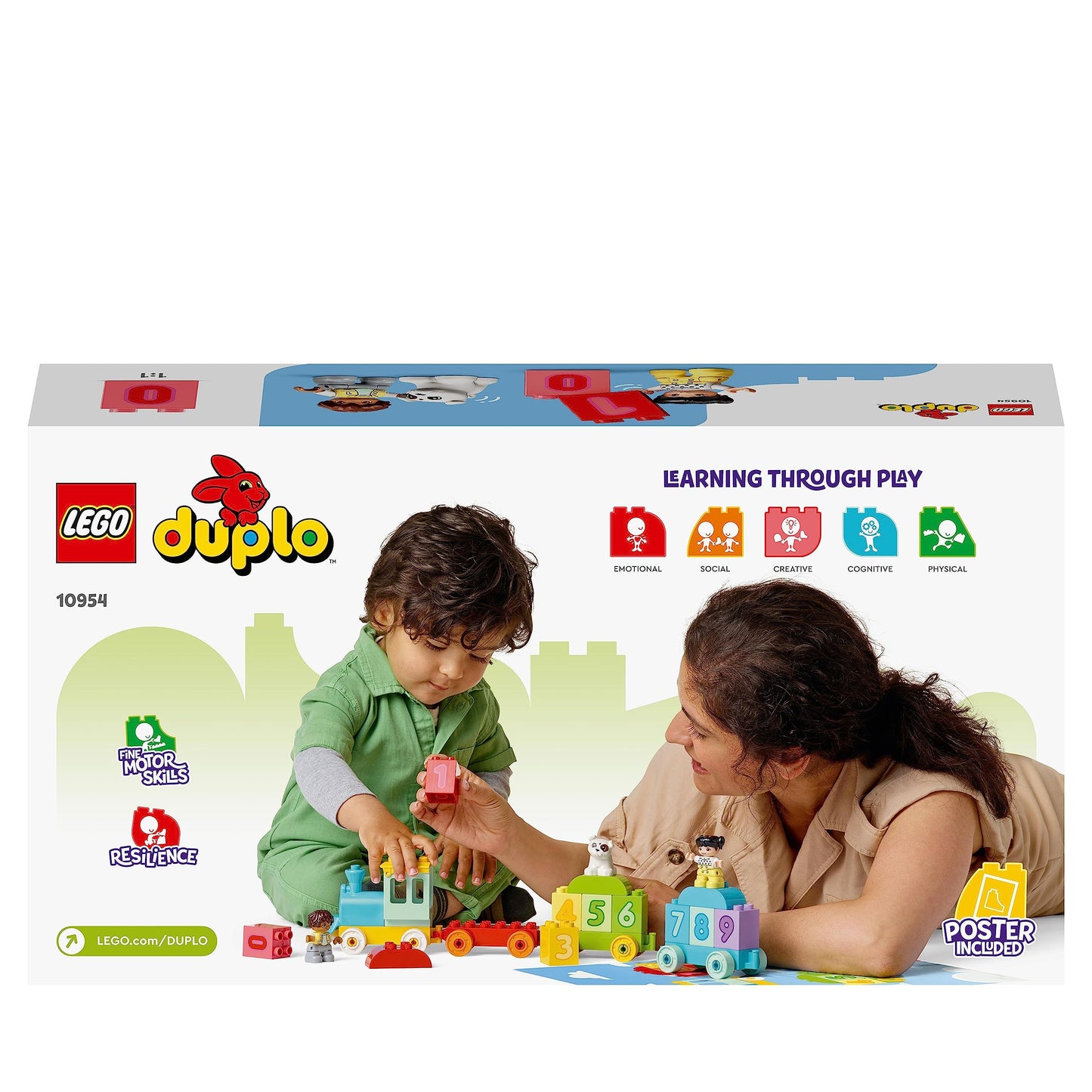 LEGO DUPLO Number Train - Learn To Count - Educational Learning Toy for Toddlers - incl. Colourful Number Bricks and 2 Figures - Gift for 1+ Year Old Boys & Girls - Christmas Treat - 10954