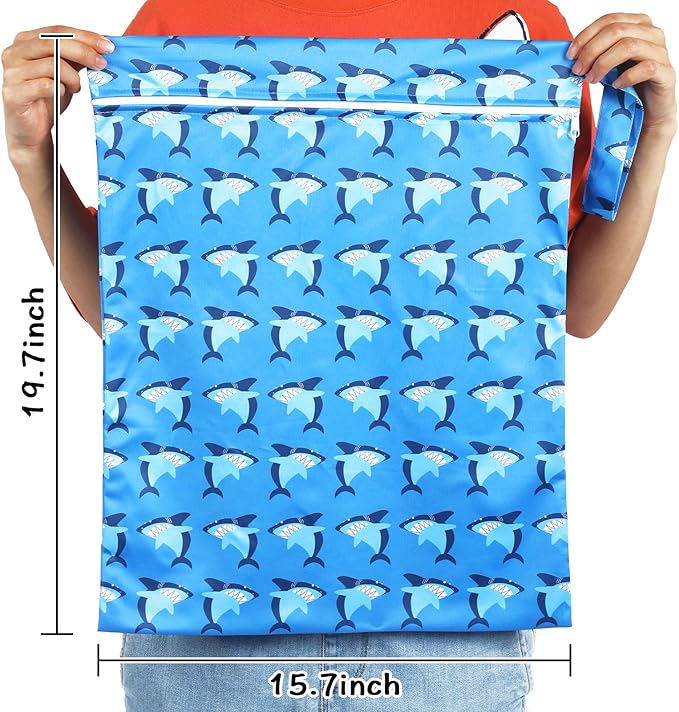 Shappy 2 Pcs Large Travel Laundry Bag Washable Waterproof Wet Dry Large Dirty