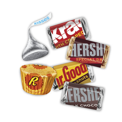 HERSHEY'S and REESE'S Miniatures Assorted Chocolate Candy Party Pack, Halloween Candy, 32.9 oz