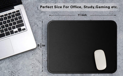 Mouse Pad Bundle Stitched Edges Premium Waterproof Gaming Mouse Mat Pad, Extends Battery Life Non-Slip Rubber Base Thick Black Mousepad for Laptop Computer & PC, 11 x 8.7 inch, Black-Pack of 6