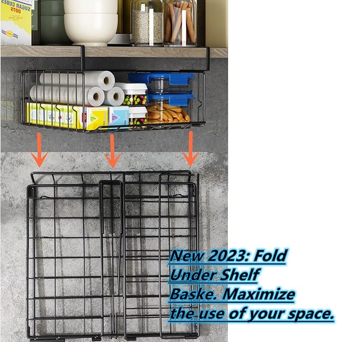 Under Shelf Basket Storage 2Pack