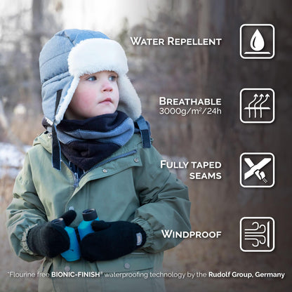 JAN & JUL Girls Kids Windproof Trapper Winter Hat Faux Fur (L: 2-5T, Dusty Pink)