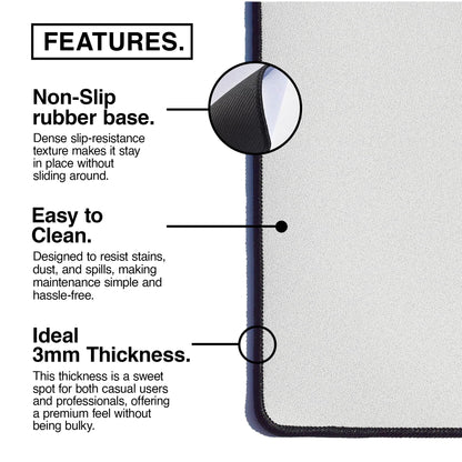 MPCO. Real Tree Large Gaming Desk Pad - 36" x 17" Aeroglyde Fabric Edge Orange – Without Logo Desk Mats - Non-Slip, Washable, Smooth Glide for Precision Gaming & Work