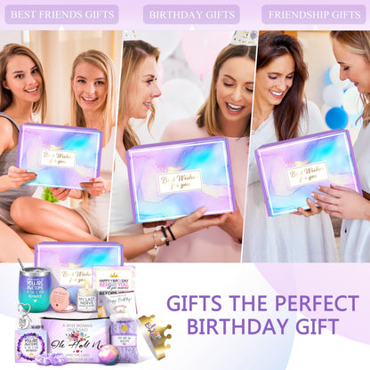 Gemwi Gifts for Women, Birthday Gifts for Women, Happy Birthday Gifts Basket, Gift Set for Best Friends Female Sister Mom Wife Her Girlfriend Coworker Bestie Bff