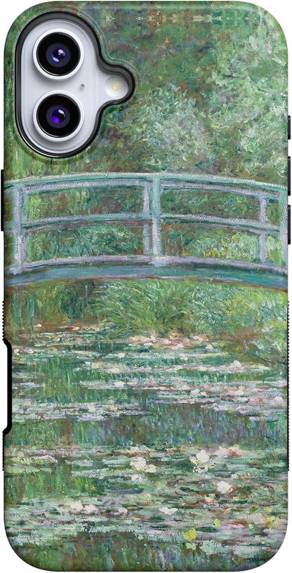 Casely iPhone 16 Case | Nantucket Cottage | Blue Hydrangea | Compatible with MagSafe | Bold Protective Design