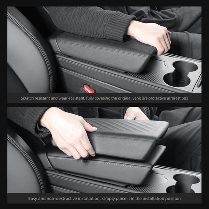 LUCKEASY Center Console Organizer for Tesla Model Y Juniper 2025+ Center Cup Holder | Armrest Box & Armrest Cover | Glove Box | Center Pad | Wireless Charging Pad | Center Upper & Lower Storage Box