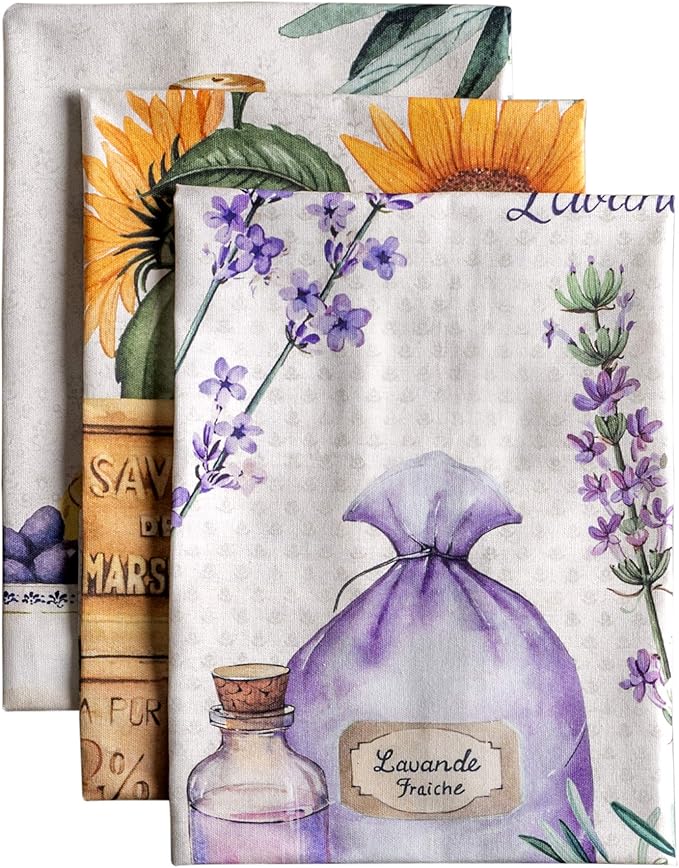 Maison d' Hermine Kitchen Towels Set of 3 100% Cotton 27.50" x 20" Reusable