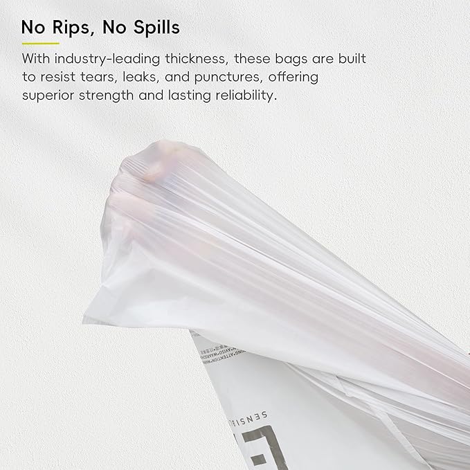 EKO 9.3 Gallon / 30–35 Liter Drawstring Trash Bags, Extra-Strong Leak-Resistant