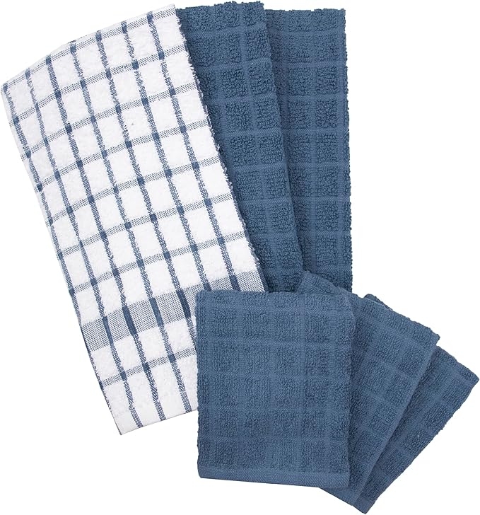 Ritz Premium Kitchen Towel and Dish Cloth Value Set: Highly Absorbent, Super