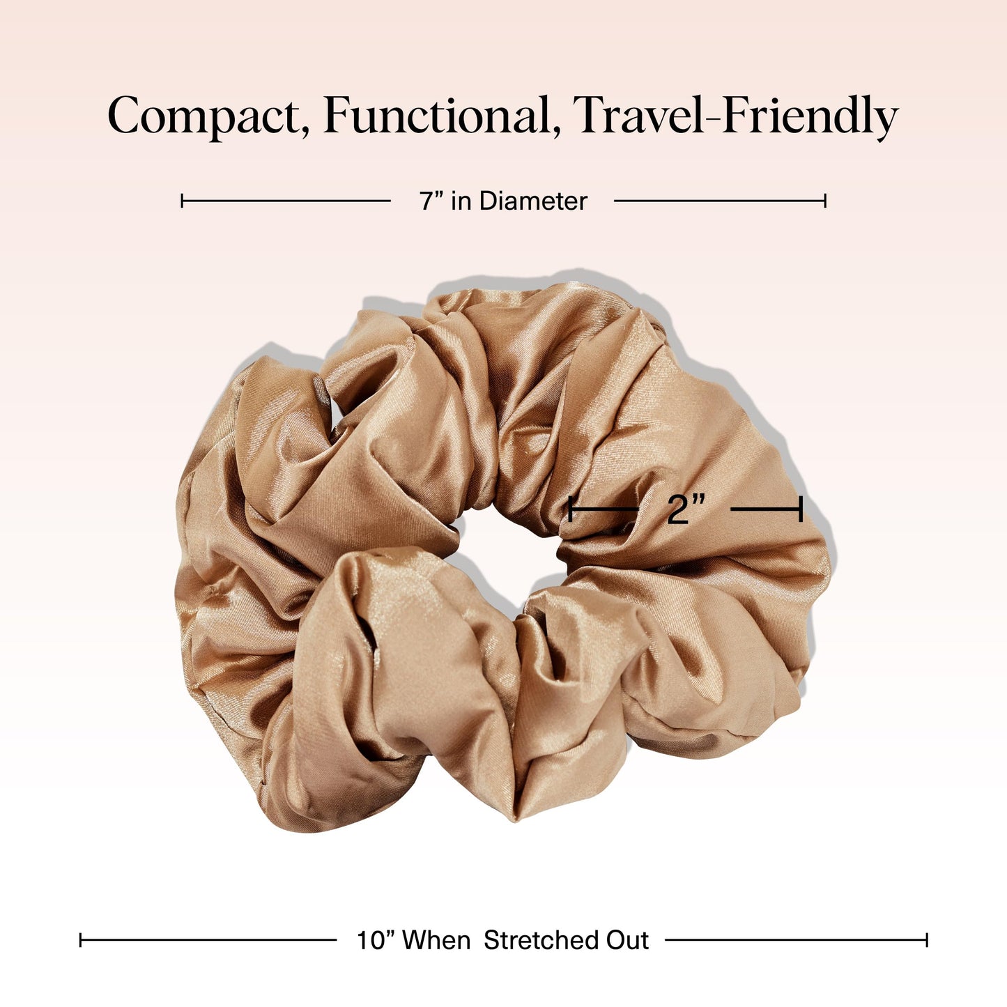 Kitsch Satin Hair Scrunchies for Women - Softer Than Silk Scrunchies for Hair | Satin Scrunchies for Girls & Stylish Satin Hair Ties for Women | Cute Satin Hair Scrunchie, 2 pc (Charcoal/Gold)
