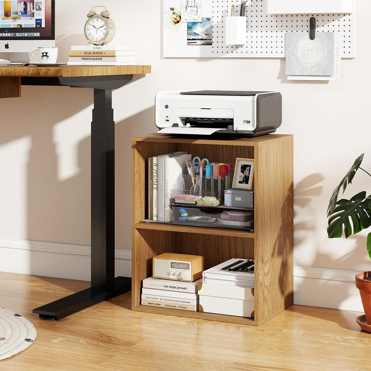 Giantex 2-Cube Bookshelf, 2-Layer Storage Shelf Bookcase w/Large-Capacity Open Storage Space for Living Room Bedroom Study Office, Multi-Functional Furniture Display Cabinet, Natural