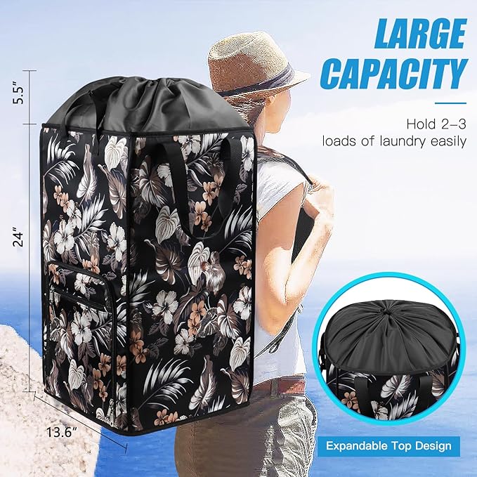 Bukere Laundry Backpack Bag for College Students Dorm Room Essentials, Extra