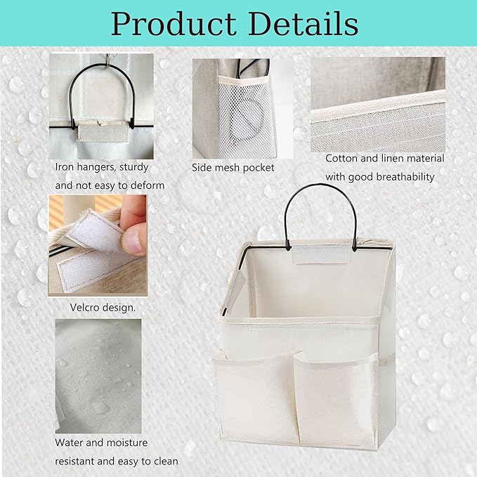 2 Pack Wall Hanging Storage Basket, Wall Hanging Organizer Bags