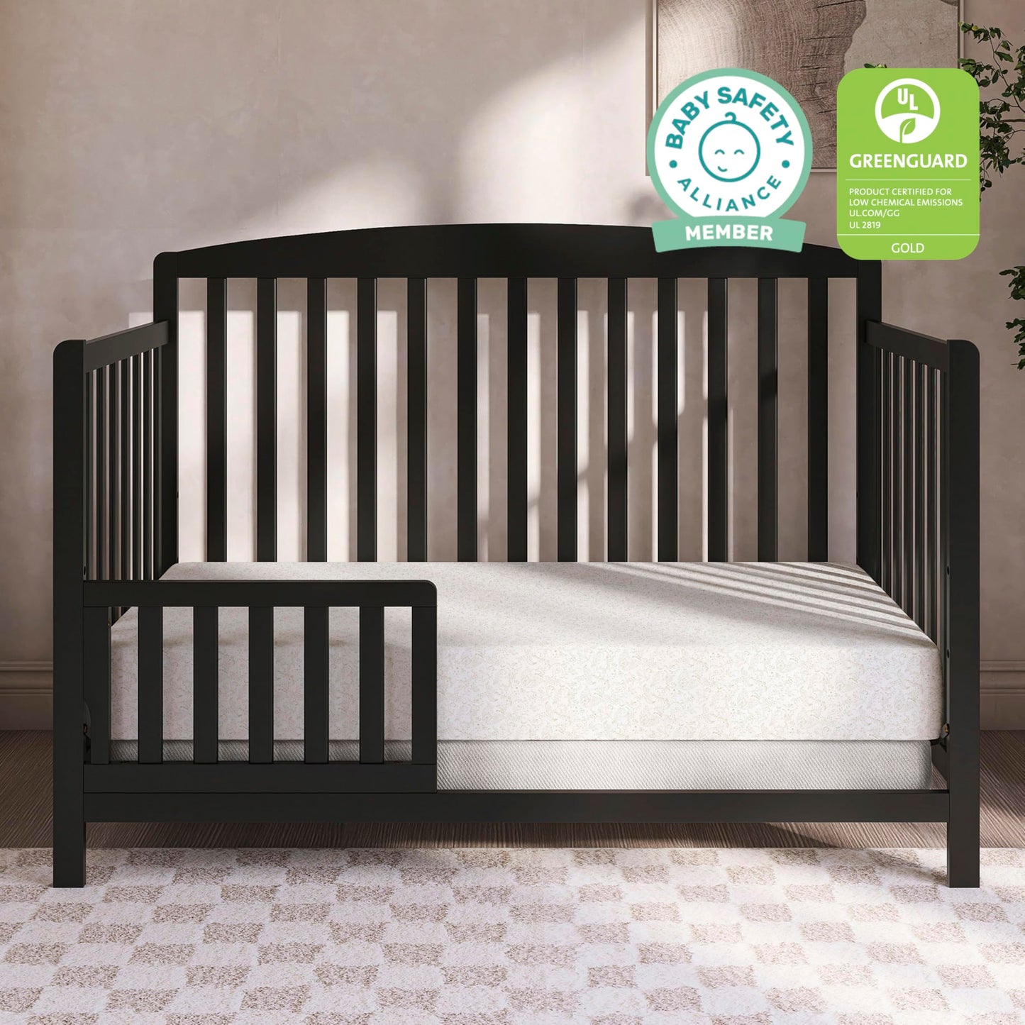 Dream On Me Serene Snooze 2-in-1 Crib Mattress, Dual-Sided for Infants & Toddlers, Waterproof Cover, GREENGUARD Gold Certified, Fits Full Size Crib & Toddler Bed, 52” x 28” x 5”