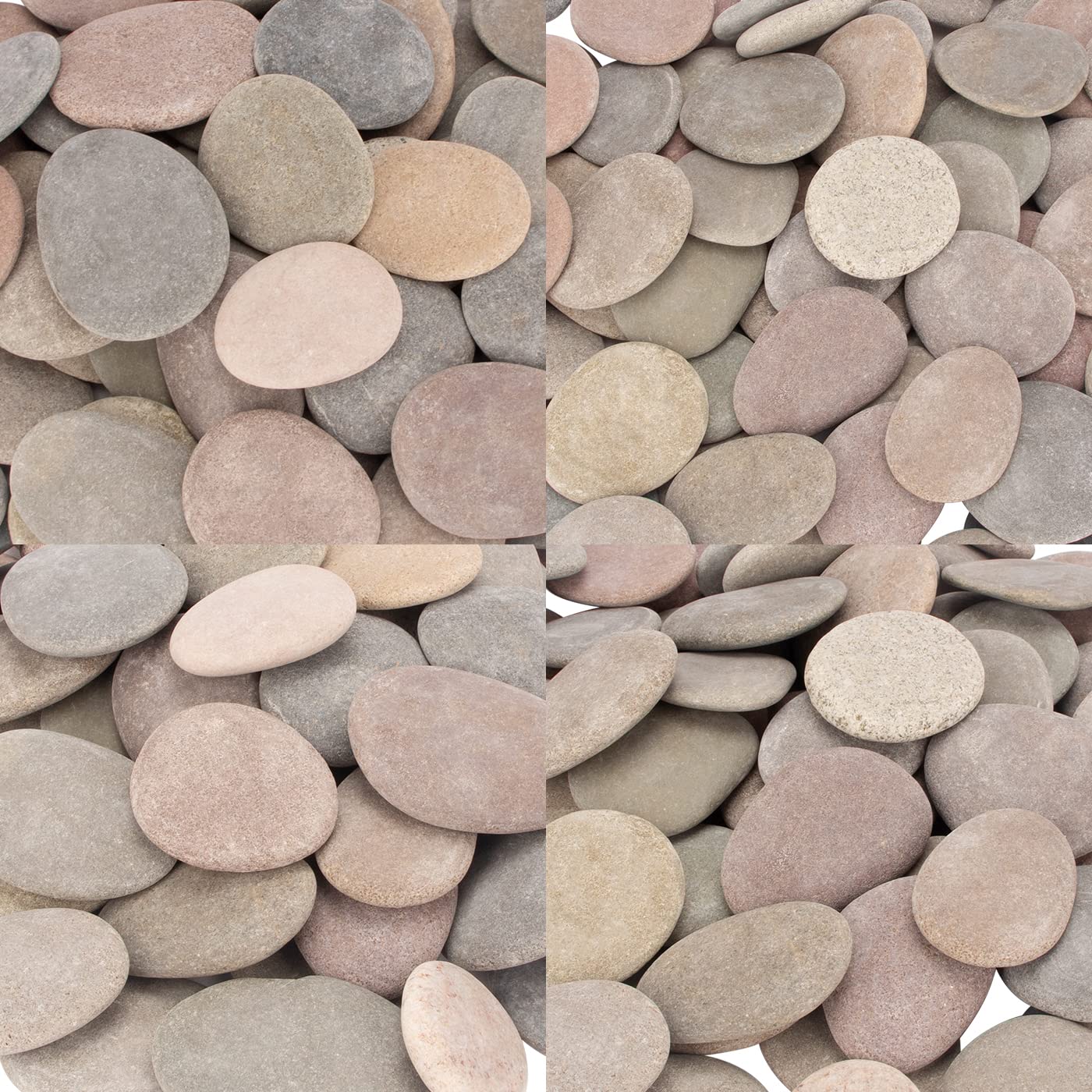 About 100 Pcs Painting Rocks, 2.2"-3.5", Flat, Smooth - River, Craft, DIY Stones, 18 Pounds