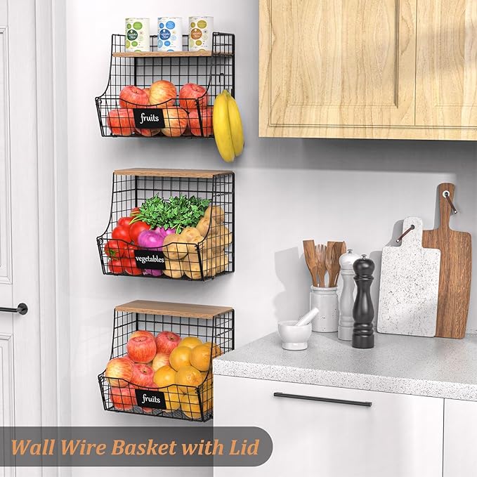 3 Pack Fruit Basket for Kitchen