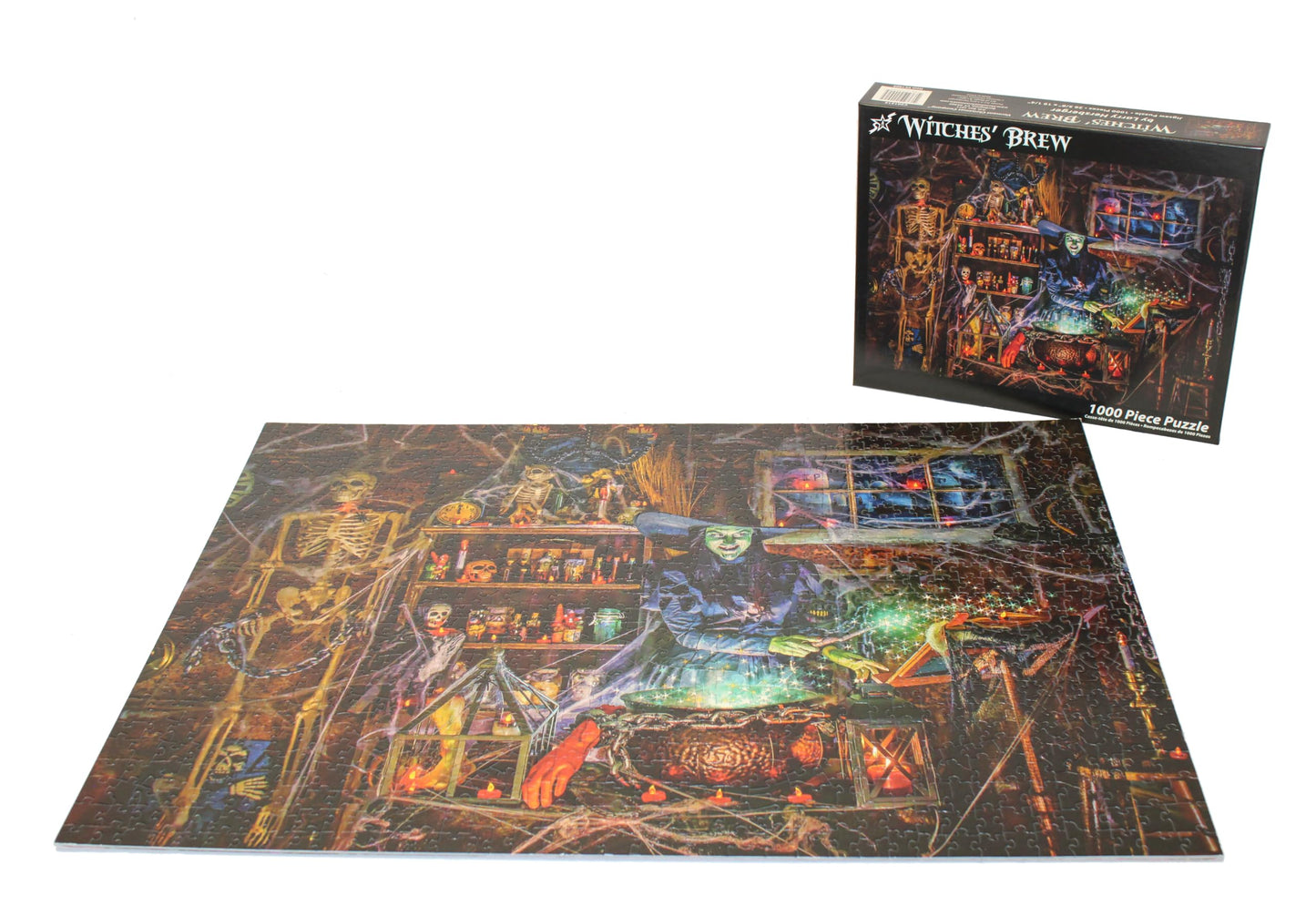 Vermont Christmas Company Witches' Brew Jigsaw Puzzle - 1000 Piece Halloween Puzzles for Adults with Randomly Shaped Pieces - Fully Interlocking Halloween Puzzles 1000 Pieces (26 5/8" x 19 1/4")