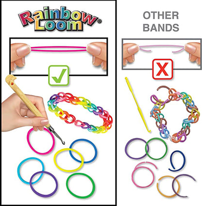 Rainbow Loom Original Loom Band Kit | Rubber Band Bracelet Kit with Loom Band Board, Loom Band Tool, and Elastic Bands Childrens Jewellery Making Kits Make Great Gifts for Kids Age 7+