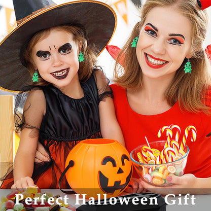 DAYANEY Halloween Earrings for Women Ghostface Earings as Nightmare Movie Before Chrsitmas Gifts, Green Ghost Earrings for Girls Cute Boogcy Costume Halloween Accessories Christmas Jewelry