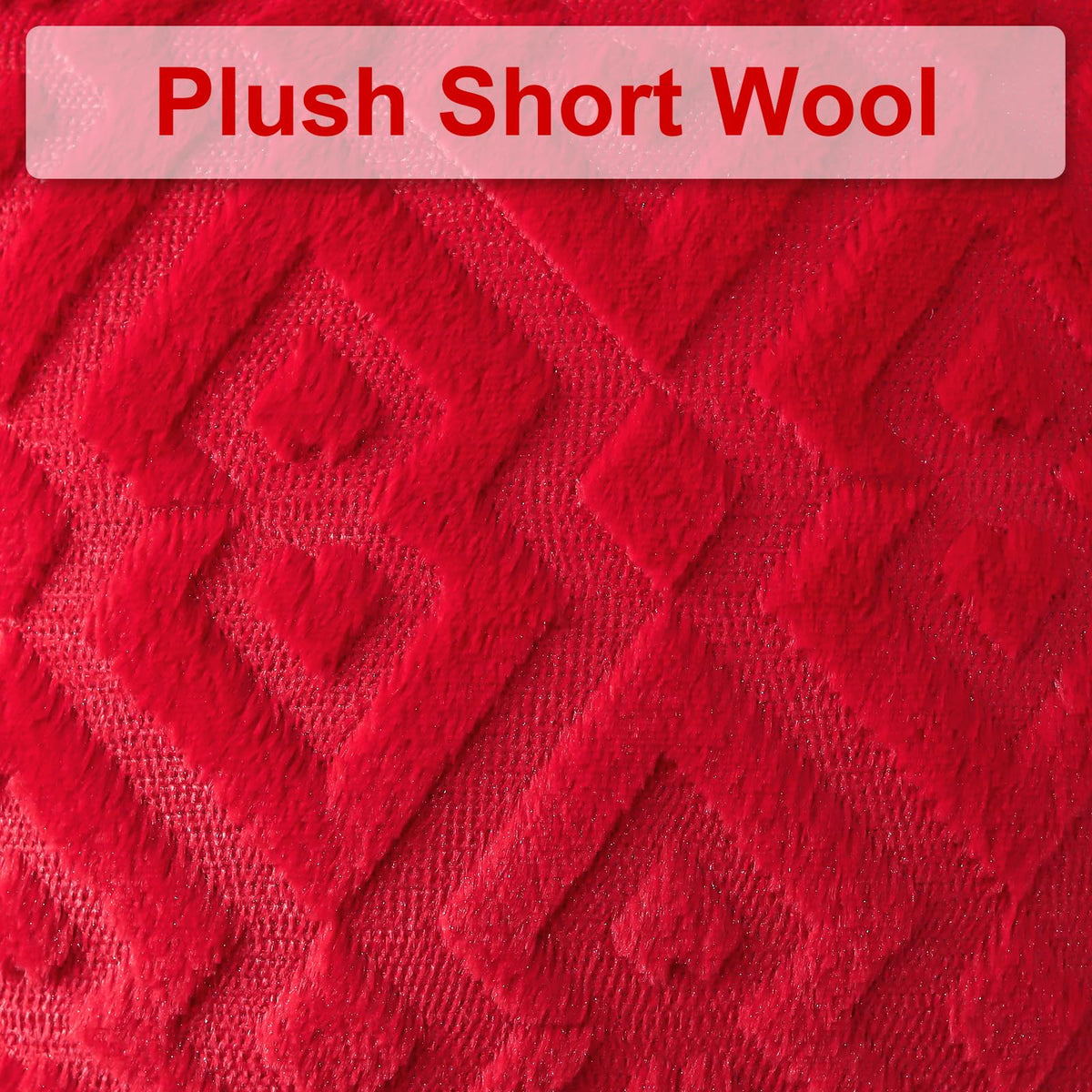 Artscope Pack of 2 Soft Plush Short Wool Velvet Decorative Throw Pillow Covers Luxury Style Cushion Covers Christmas Pillow Shell for Sofa Bedroom Diamond Shape Red, 16x24 Inch
