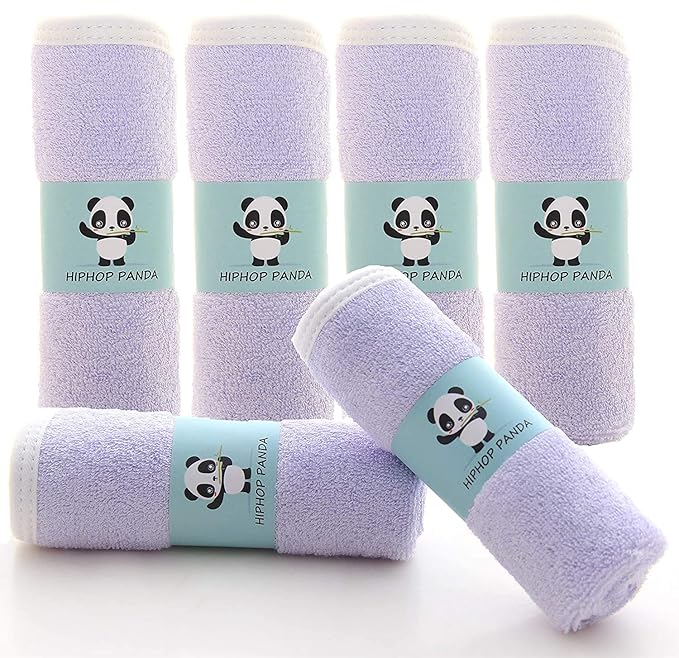 HIPHOP PANDA Baby Washcloths, Rayon Made from Bamboo