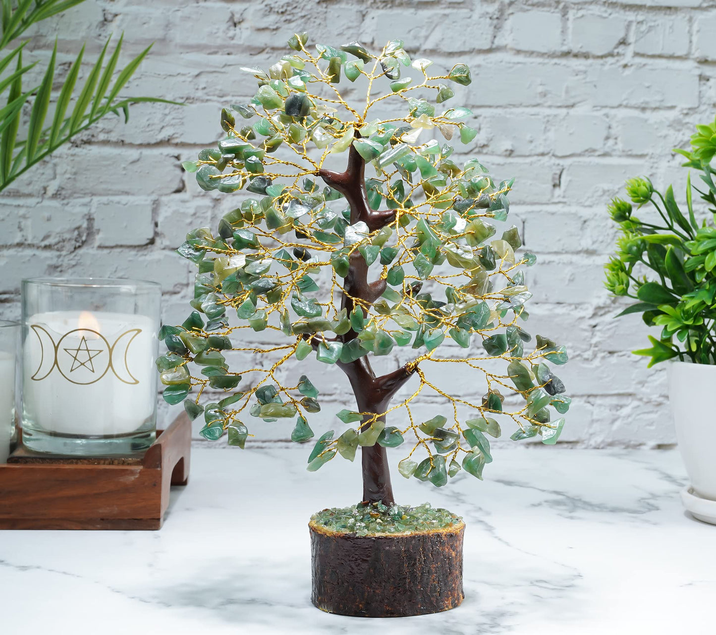 Crocon® Green Aventurine Crystal Tree, Birthday Gifts for Women & Men, Home Decor Healing Crystals Present, Spiritual Gift Room Decor, House Warming Gift Home, Self Care Mom Birthday Gift for Women
