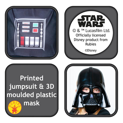 Rubies Official Disney Star Wars Darth Vader Costume, Teen Size Age 11-13 Years Halloween