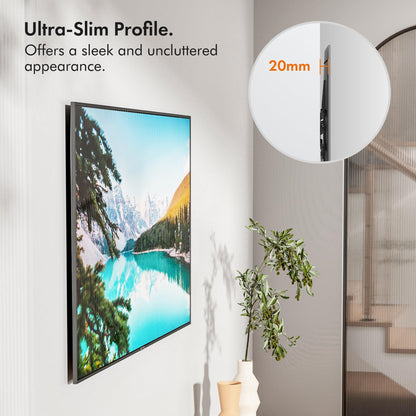 VonHaus TV Wall Bracket for 32-75" Screens, Ultra-Slim TV Bracket with Spirit Level, Flat to Wall Mount, 55kg Capacity, Max VESA: 400x400mm