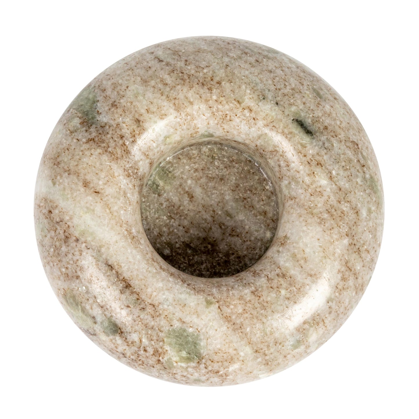 Round Marble Tealight Holder, Beige