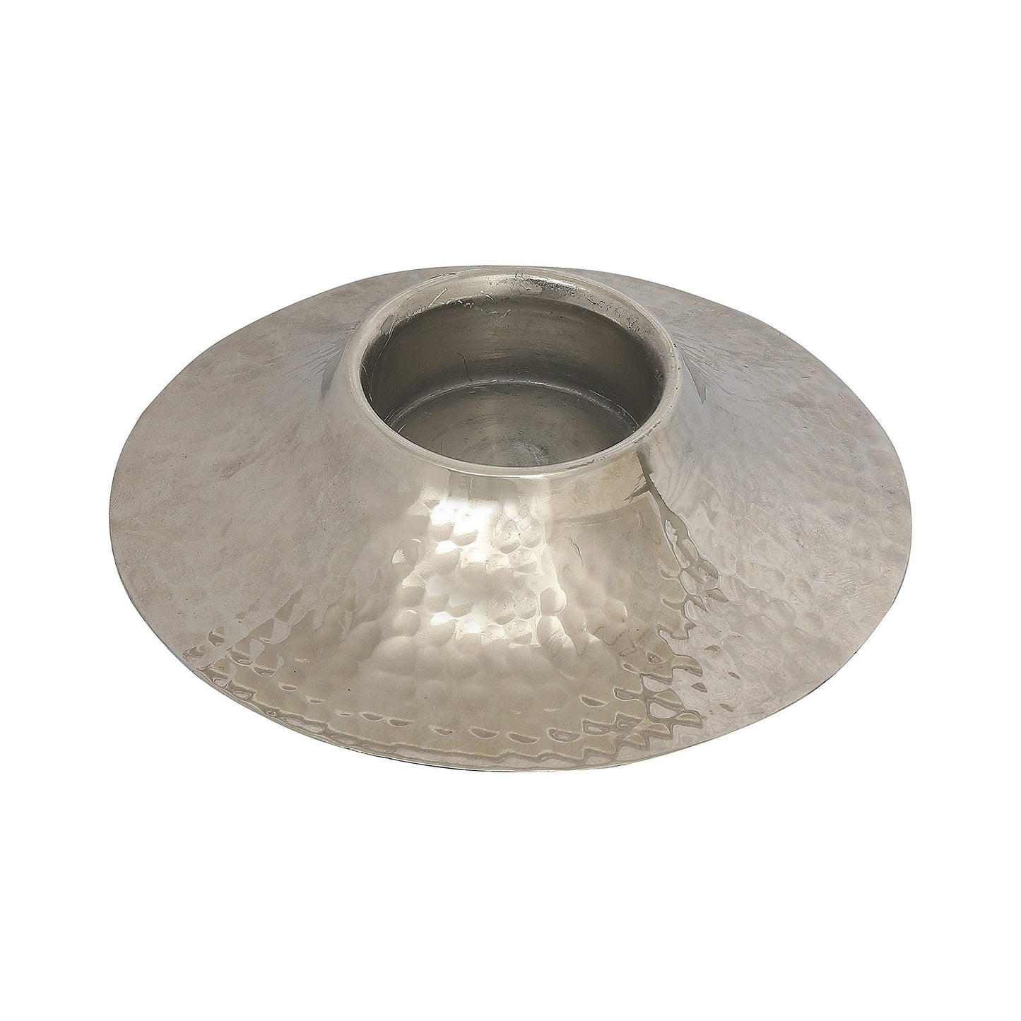 DeKulture Handmade Pure Nickel Votive T-Light Holder & Candle Bowl Diya - 4.5x1.5 inch