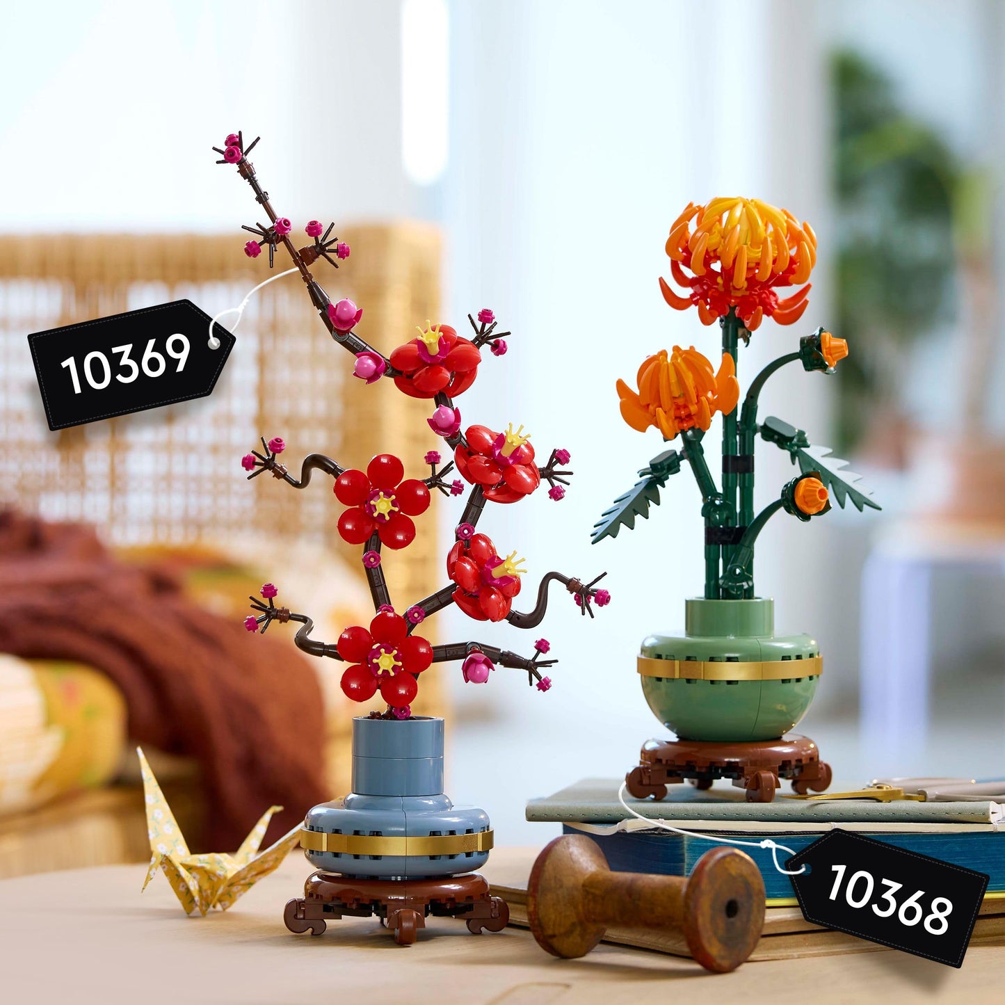 LEGO Botanicals Plum Blossom Set For Adults - Artificial Flowers for Indoor - Gifts for Mothers - Home Office Decor Display Piece incl. a Buildable Flowerpot - Botanical Collection - 10369