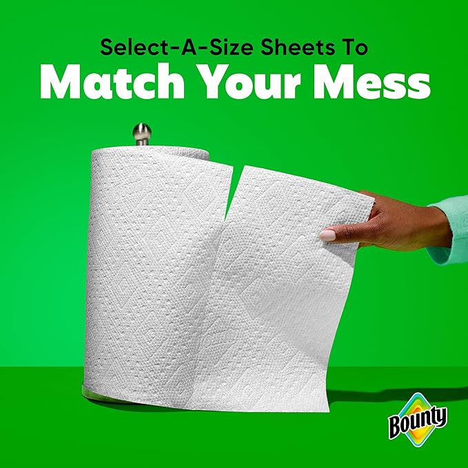 Bounty Select-A-Size Paper Towels, 2 Mega Rolls = 8 Regular Rolls