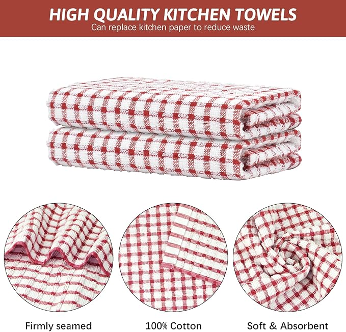 Nialnant 8 Pack Kitchen Towels, Dish Towels