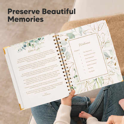 Pregnancy Journal for First Time Moms Gifts - 90 Pages Hardcover Pregnancy Memory Book, Beautiful & Cute Baby Book Keepsake, Ultrasound Baby Scrapbook, New Mom Gifts for Mother's Day (Alpine)