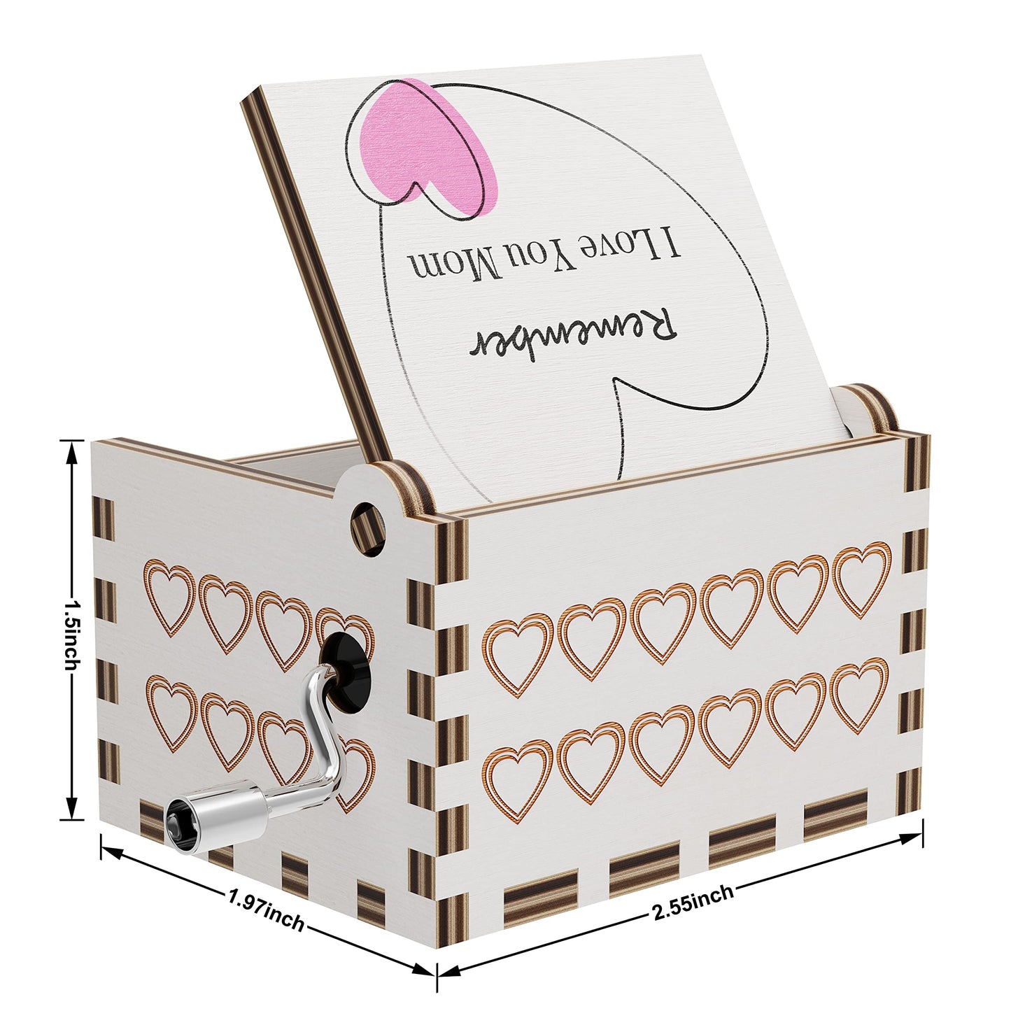 Huntmic You are My Sunshine Wood Music Boxes,Laser Engraved Vintage Wooden Sunshine Musical Box Gifts for Girlfriend,Boyfriend,Family Friends,On Birthday,Festival (to My Mother)