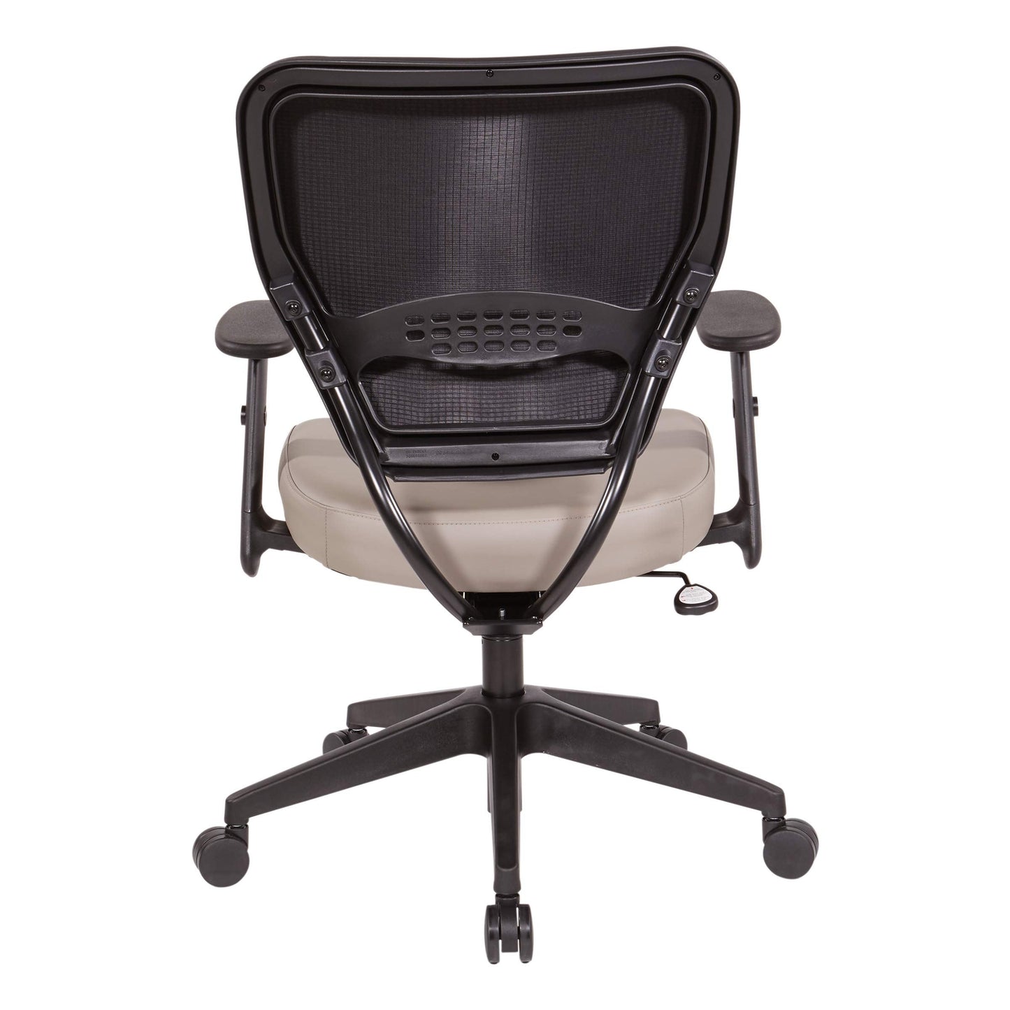 Space Seating 55 Series Air Grid Back Adjustable Manager's Task Chair with Built-in Lumbar Support and Angled Arms, Antimicrobial Dillon Stratus Faux Leather