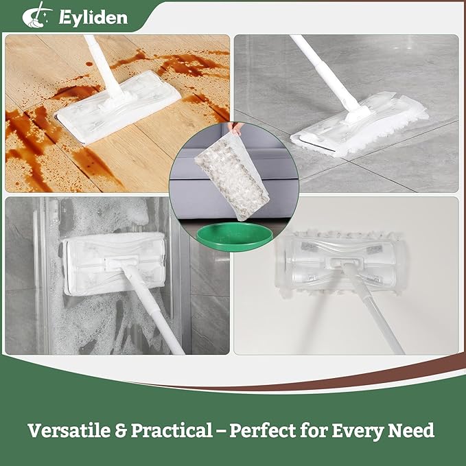 Eyliden Dust Mop, Sweeping & Mopping Kit | 58" Extended Long Handle, 36