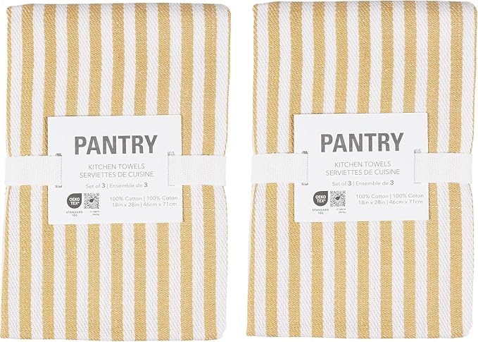 KAF Home Premium Kitchen Towels, Large 100% Cotton, Flat & Terry Absorbent Dish