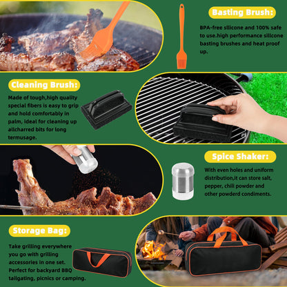 30PCS Griddle Accessories Kit, Flat Top Grill Accessories Set for Blackstone and Camp Chef, Grill Spatula Set with Melting Dome, Burger Press, Gifts for Men, Christmas Stocking Stuffers for Adults Men