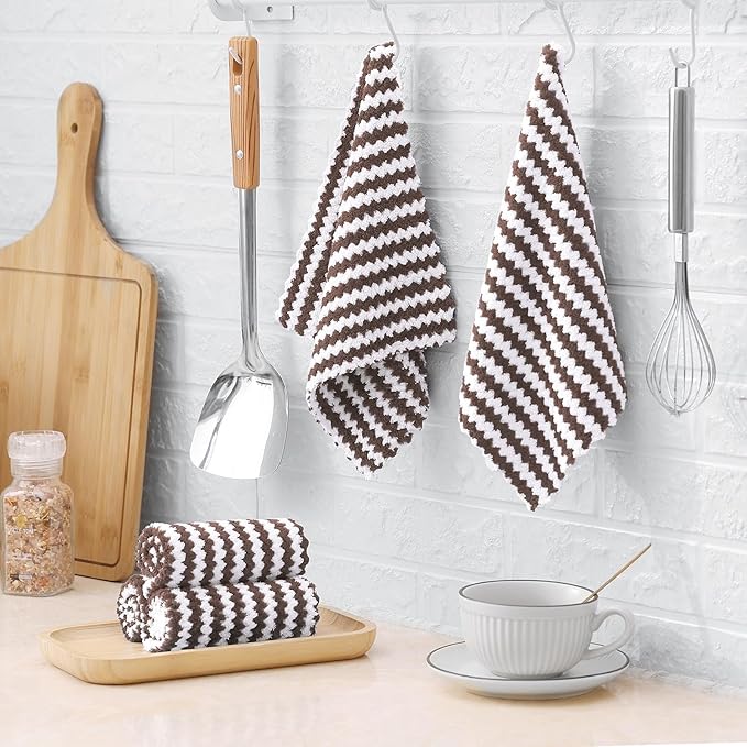 Homaxy 24 Pack Kitchen Dish Cloths, Ultra Soft and Absorbent Dish Towels