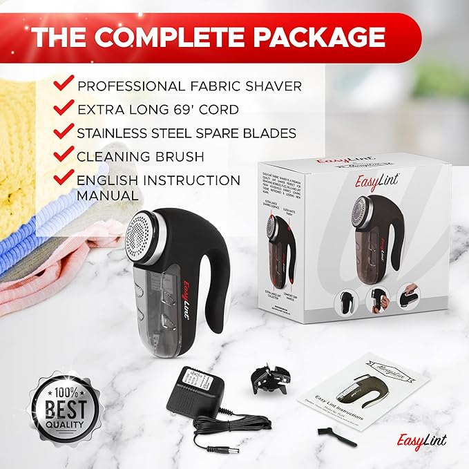 EasyLint Professional Fabric Shaver Lint Remover, Electric Sweater Shaver