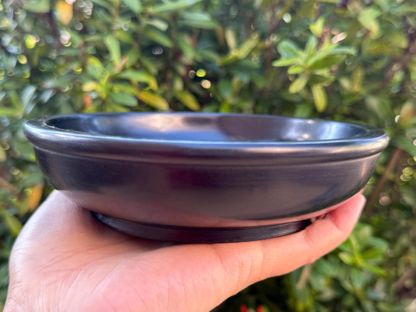 Large Black Soapstone Scrying Bowl – 6" Smudge Bowl & Incense Burner | Versatile Black Stone Ritual & Meditation Tool