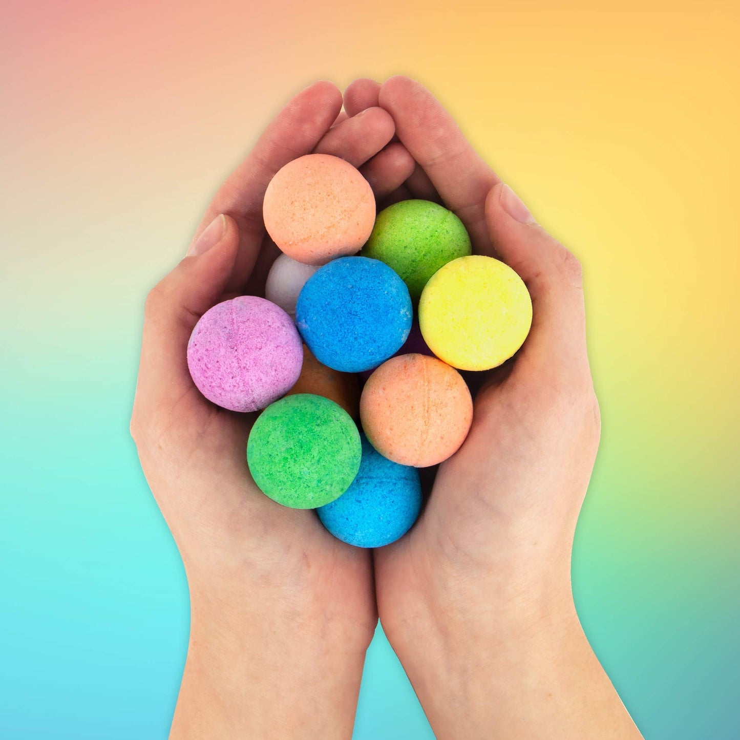 Gift Republic Rainbow Bath Bombs Set of 10 Tropical Scented