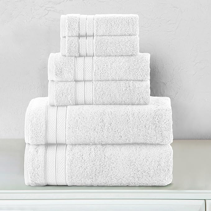 Elegant Comfort Luxury 6-Piece Towel Set, Premium Soft 100% Turkish Cotton