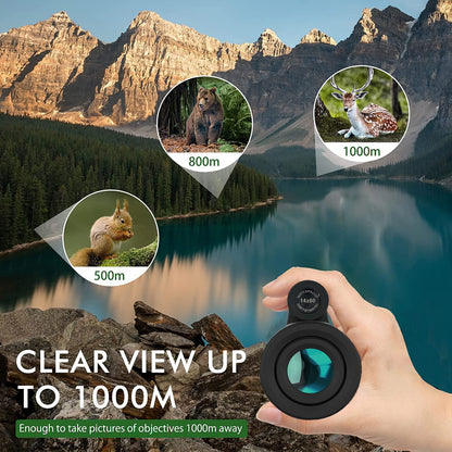 Birthday Gifts for Men Dad Husband Him Young, 12x60 Powerful Monocular Telescope with Phone Adapter & Tripod, SMC & BAK4 Prism, for Fathers Day, Hiking Gifts for Outdoors Lover