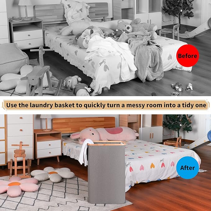 65L Slim Laundry Hamper, Narrow Laundry Basket