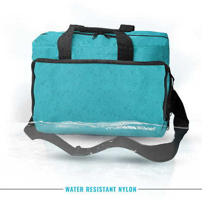 ASA TECHMED Nurse Bag for Medical Equipment, Nurse Accessories Bag Ideal for Doctors, Nurses, Home Health Aids, Medical Students (Teal)