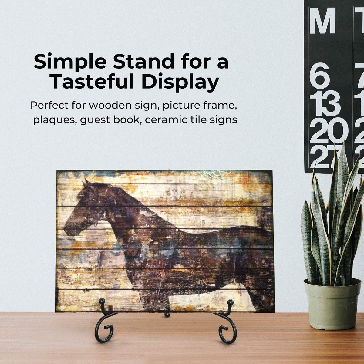 TR-LIFE Plate Stands for Display - 10 Inch Plate Holder Display Stand + Metal Easel Stand for Picture Frame, Decorative Plates, Book, Photo, Collectibles (2 Pack)