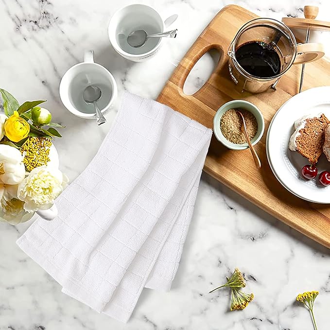 Mordimy 100% Cotton Terry Cloth Kitchen Towels, Super Soft and Absorbent Dish