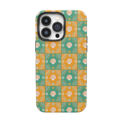 Casely iPhone 14 Pro Case | Opposites Attract | Day & Night Mountains | Compatible with MagSafe | Bold Protective Design